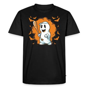 Baseball Halloween Trick Or Treat Baseball Player - Men's Premium Organic T-Shirt - black - Front - Nico (187cm)