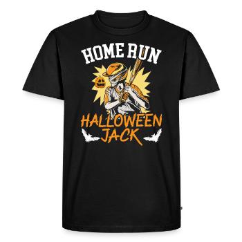 Baseball Halloween Trick Or Treat Baseball Player - Men's Premium Organic T-Shirt - black - Front - Nico (187cm)