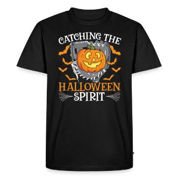 Baseball Halloween Trick Or Treat Baseball Player - Men's Premium Organic T-Shirt - black - Front - Nico (187cm)