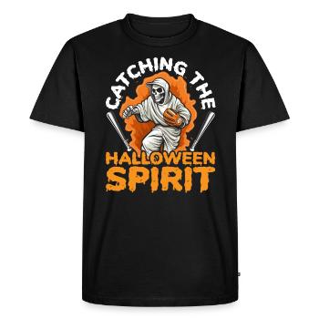 Baseball Halloween Trick Or Treat Baseball Player - Men's Premium Organic T-Shirt - black - Front - Nico (187cm)