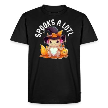 Axolotl Halloween Trick Or Treat Amphibien Axolotl - T-shirt Premium bio Homme - noir - Devant - Nico (187cm)