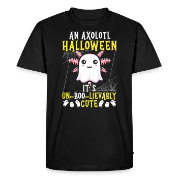 Axolotl Halloween Trick Or Treat Amphibian Axolotl - T-shirt Premium bio Homme - noir - Devant - Nico (187cm)