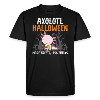 Axolotl Halloween Trick Or Treat Amphibian Axolotl - T-shirt Premium bio Homme - noir - Devant - Nico (187cm)