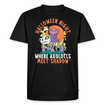 Axolotl Halloween Trick Or Treat Amphibian Axolotl - T-shirt Premium bio Homme - noir - Devant - Nico (187cm)