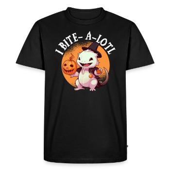 Axolotl Halloween Trick Or Treat Amphibian Axolotl - T-shirt Premium bio Homme - noir - Devant - Nico (187cm)