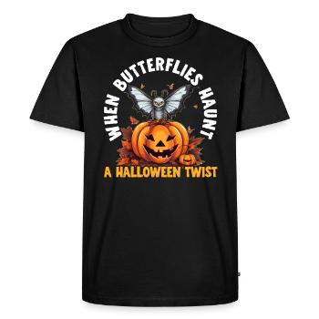 Papillon Halloween Trick Or Treat Insect Lover Lover - T-shirt Premium bio Homme - noir - Devant - Nico (187cm)