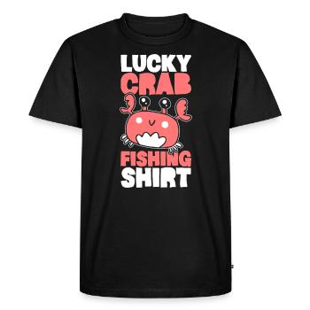 Pêche au crabe Crabe Pêcheur Crabbing Crabber - T-shirt Premium bio Homme - noir - Devant - Nico (187cm)