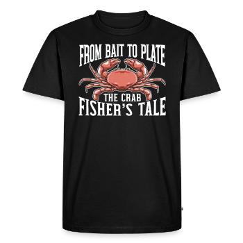 Pêche au crabe Crabe Pêcheur Crabbing Crabber - T-shirt Premium bio Homme - noir - Devant - Nico (187cm)