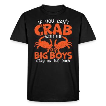 Pêche au crabe Crabe Pêcheur Crabbing Crabber - T-shirt Premium bio Homme - noir - Devant - Nico (187cm)