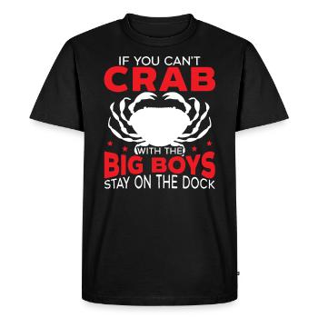 Pêche au crabe Crabe Pêcheur Crabbing Crabber - T-shirt Premium bio Homme - noir - Devant - Nico (187cm)