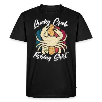 Pêche au crabe Crabe Pêcheur Crabbing Crabber - T-shirt Premium bio Homme - noir - Devant - Nico (187cm)