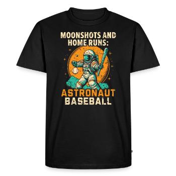 Astronaute de baseball Joueur de baseball Outerspace - T-shirt Premium bio Homme - noir - Devant - Nico (187cm)