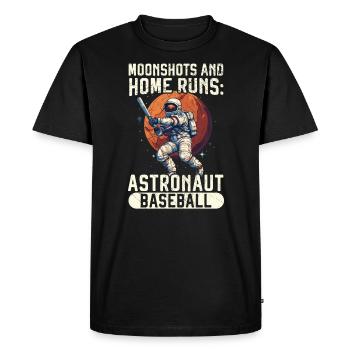 Astronaute de baseball Joueur de baseball Outerspace - T-shirt Premium bio Homme - noir - Devant - Nico (187cm)