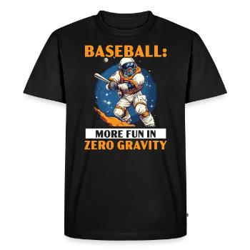 Astronaute de baseball Joueur de baseball Outerspace - T-shirt Premium bio Homme - noir - Devant - Nico (187cm)