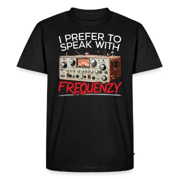 Opérateur radio amateur Code Morse Radioactivité - T-shirt Premium bio Homme - noir - Devant - Nico (187cm)