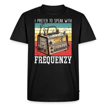 Ham Radio Operator Morse Code Radioactivity - Men's Premium Organic T-Shirt - black - Front - Nico (187cm)