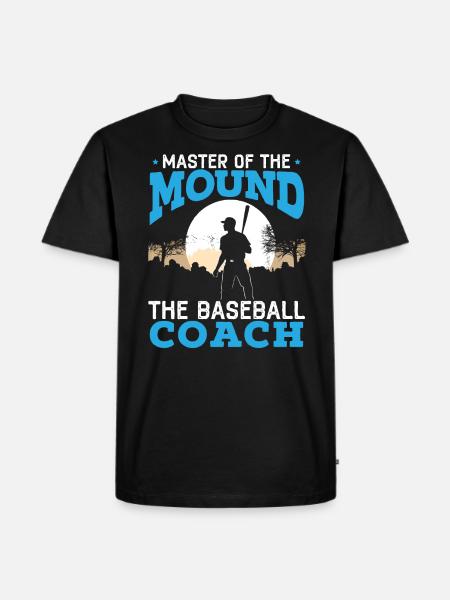 Baseballtrainer Baseballspieler Baseball-Mannschaftssport - Männer Premium Bio T-Shirt - Schwarz
