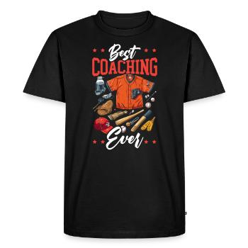 Entraîneur de baseball Joueur de baseball Sport d’équipe de baseball - T-shirt Premium bio Homme - noir - Devant - Nico (187cm)