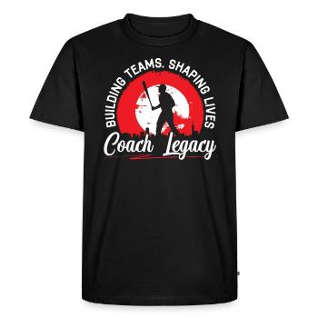 Entraîneur de baseball Joueur de baseball Sport d’équipe de baseball - T-shirt Premium bio Homme - noir - Devant - Nico (187cm)