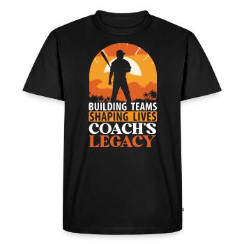 Entraîneur de baseball Joueur de baseball Sport d’équipe de baseball - T-shirt Premium bio Homme - noir - Devant - Nico (187cm)