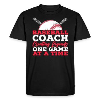 Baseball Coach Baseball Player Baseball Team Sport - Men's Premium Organic T-Shirt - black - Front - Nico (187cm)
