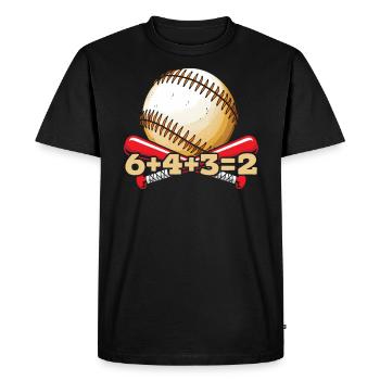 Amateur de mathématiques de baseball Mathématicien Joueur de baseball - T-shirt Premium bio Homme - noir - Devant - Nico (187cm)