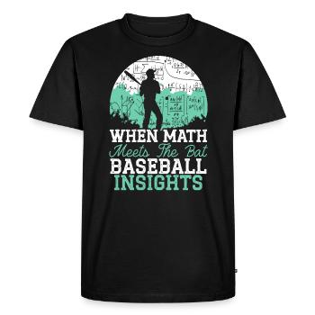 Baseball Math Lover Mathematician Baseball Player - Men's Premium Organic T-Shirt - black - Front - Nico (187cm)