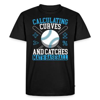 Amateur de mathématiques de baseball Mathématicien Joueur de baseball - T-shirt Premium bio Homme - noir - Devant - Nico (187cm)
