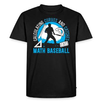 Amateur de mathématiques de baseball Mathématicien Joueur de baseball - T-shirt Premium bio Homme - noir - Devant - Nico (187cm)