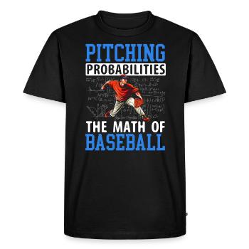 Amateur de mathématiques de baseball Mathématicien Joueur de baseball - T-shirt Premium bio Homme - noir - Devant - Nico (187cm)