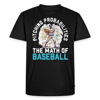 Amateur de mathématiques de baseball Mathématicien Joueur de baseball - T-shirt Premium bio Homme - noir - Devant - Nico (187cm)