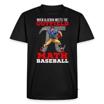 Amateur de mathématiques de baseball Mathématicien Joueur de baseball - T-shirt Premium bio Homme - noir - Devant - Nico (187cm)