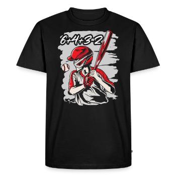 Amateur de mathématiques de baseball Mathématicien Joueur de baseball - T-shirt Premium bio Homme - noir - Devant - Nico (187cm)