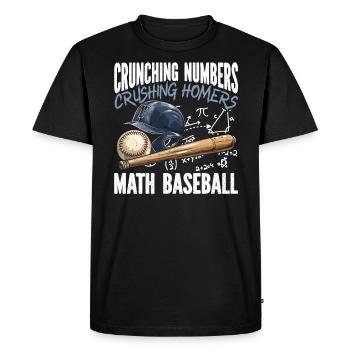 Amateur de mathématiques de baseball Mathématicien Joueur de baseball - T-shirt Premium bio Homme - noir - Devant - Nico (187cm)