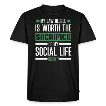 Juris Doctor Jurisprudence Droit Avocat Avocat - T-shirt Premium bio Homme - noir - Devant - Nico (187cm)