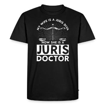 Juris Doctor Jurisprudence Droit Avocat Avocat - T-shirt Premium bio Homme - noir - Devant - Nico (187cm)