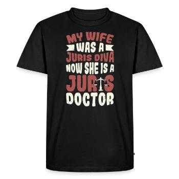 Juris Doctor Jurisprudence Droit Avocat Avocat - T-shirt Premium bio Homme - noir - Devant - Nico (187cm)