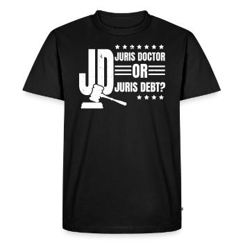 Juris Doctor Jurisprudence Droit Avocat Avocat - T-shirt Premium bio Homme - noir - Devant - Nico (187cm)