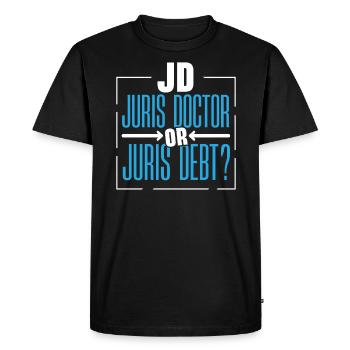 Juris Doctor Jurisprudence Droit Avocat Avocat - T-shirt Premium bio Homme - noir - Devant - Nico (187cm)