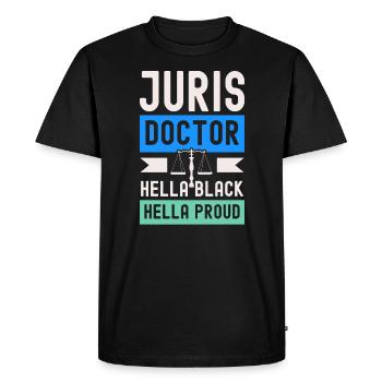 Juris Doctor Jurisprudence Droit Avocat Avocat - T-shirt Premium bio Homme - noir - Devant - Nico (187cm)