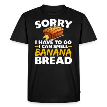Banana Bread Baker Bakery Baking Chef Cook Food - Men's Premium Organic T-Shirt - black - Front - Nico (187cm)