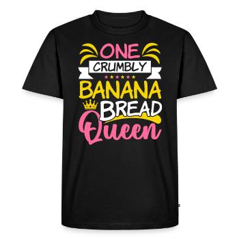 Banana Bread Baker Bakery Baking Chef Cook Food - Men's Premium Organic T-Shirt - black - Front - Nico (187cm)