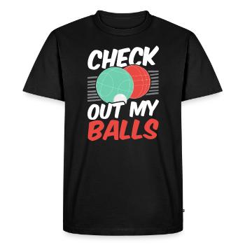 Bocce Ball Player Bocce Game Italian Sports Italy - Men's Premium Organic T-Shirt - black - Front - Nico (187cm)