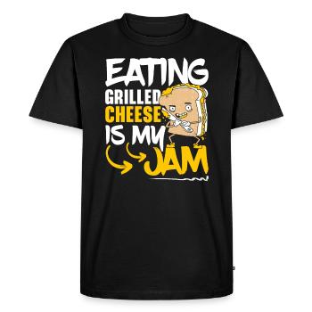 Love Grilled Cheese Please Cheesemaker Cheesy Food - T-shirt Premium bio Homme - noir - Devant - Nico (187cm)