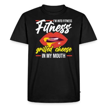 Love Grilled Cheese Please Cheesemaker Cheesy Food - T-shirt Premium bio Homme - noir - Devant - Nico (187cm)
