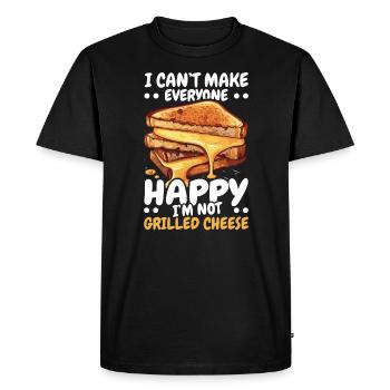 Love Grilled Cheese Please Cheesemaker Cheesy Food - T-shirt Premium bio Homme - noir - Devant - Nico (187cm)