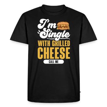 Love Grilled Cheese Please Cheesemaker Cheesy Food - T-shirt Premium bio Homme - noir - Devant - Nico (187cm)