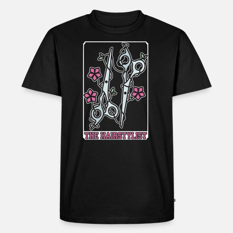 Friseur - Männer Premium Bio T-Shirt - Schwarz