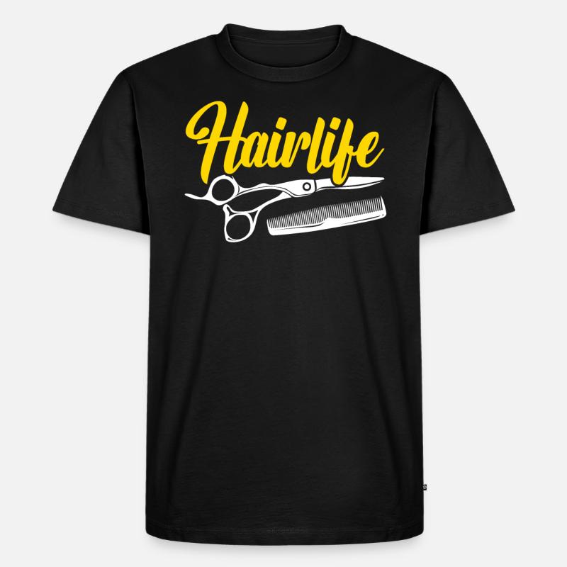 Friseur - Männer Premium Bio T-Shirt - Schwarz