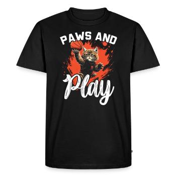 Basketball Cat Basketteur Joueur de basket-ball J’aime le basket-ball - T-shirt Premium bio Homme - noir - Devant - Nico (187cm)